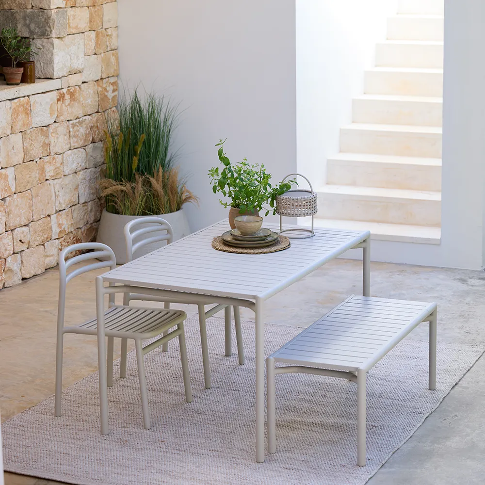 Bliss sofabord/bænk Sand, aluminium