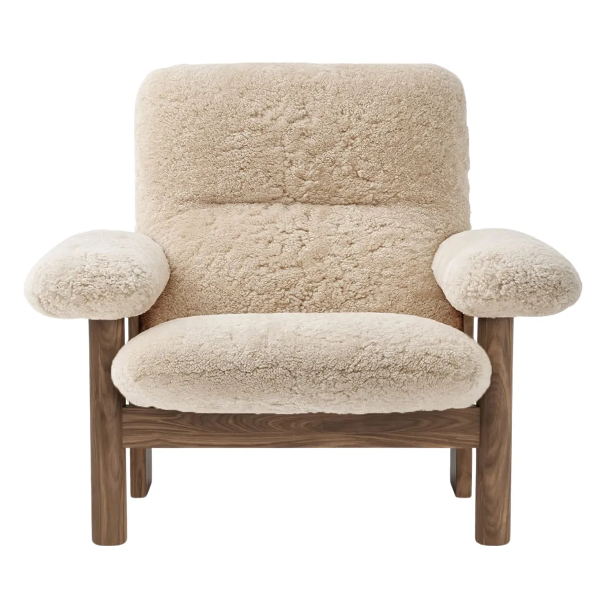 Brasilia loungestol valnød, Sheepskin Nevotex Nature
