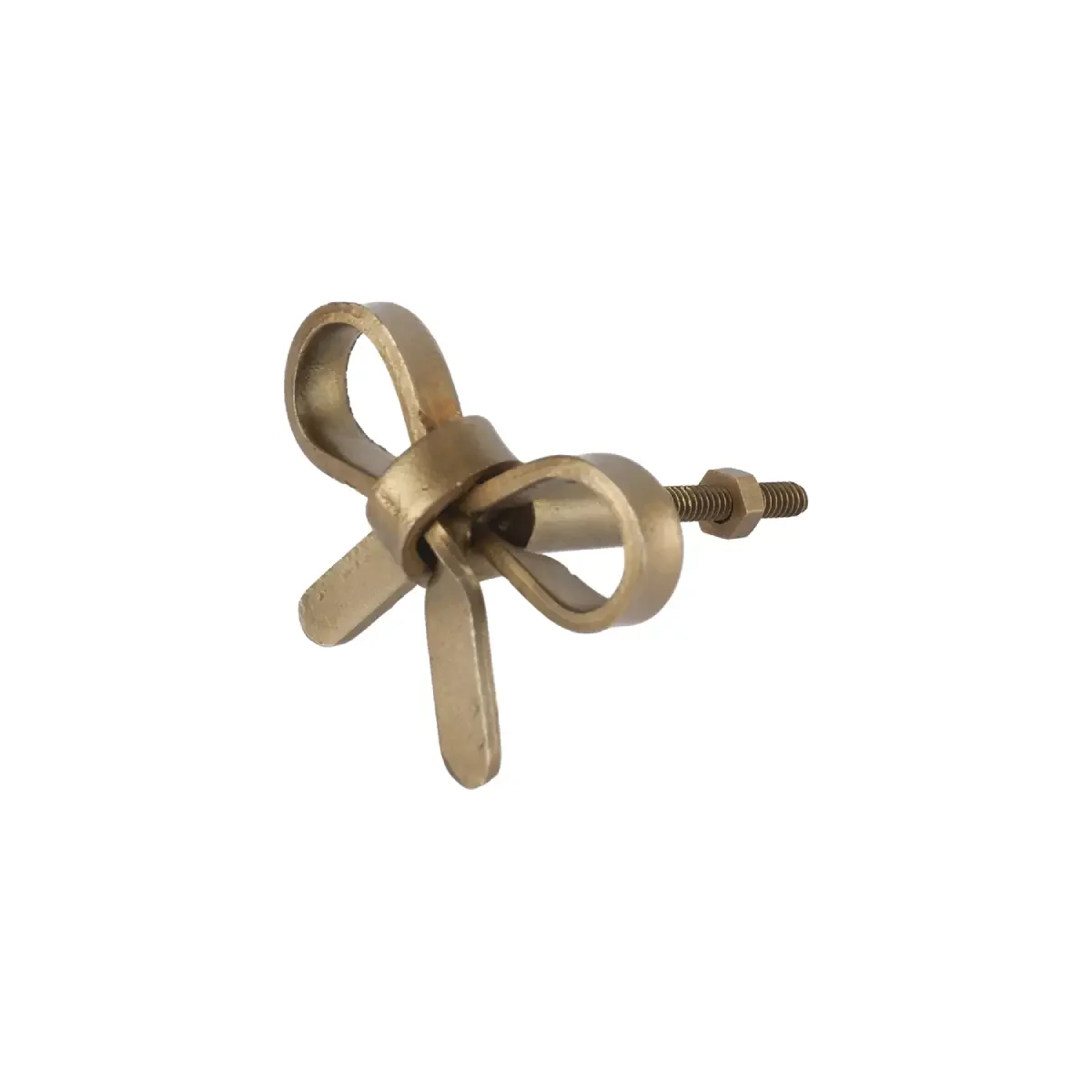 FRANCIS bueformet knop, guldfarvet, B4,6 x D3,5/7 x H4,5 cm