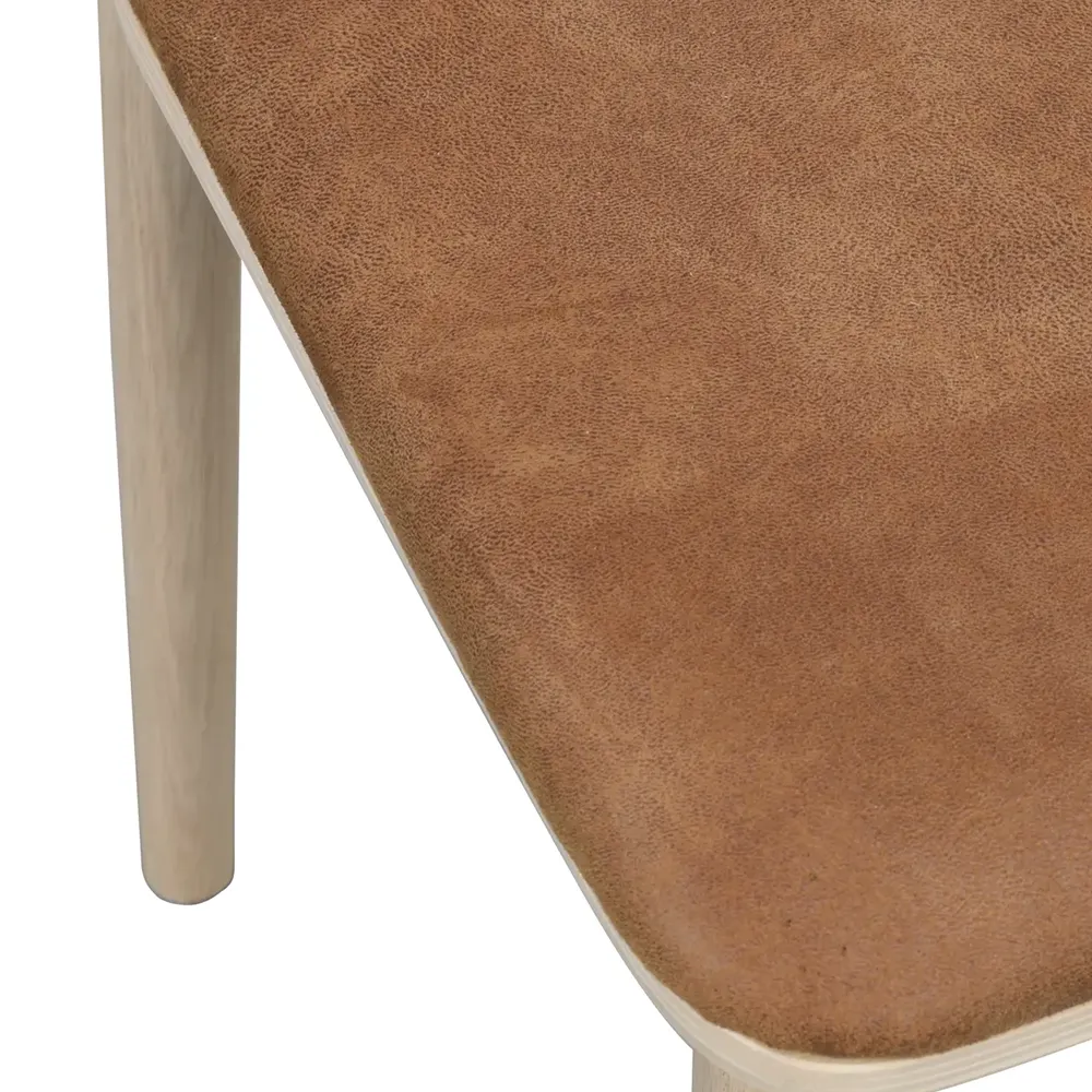 Wolcott spisebordsstol hvid pigmenteret eg/brun