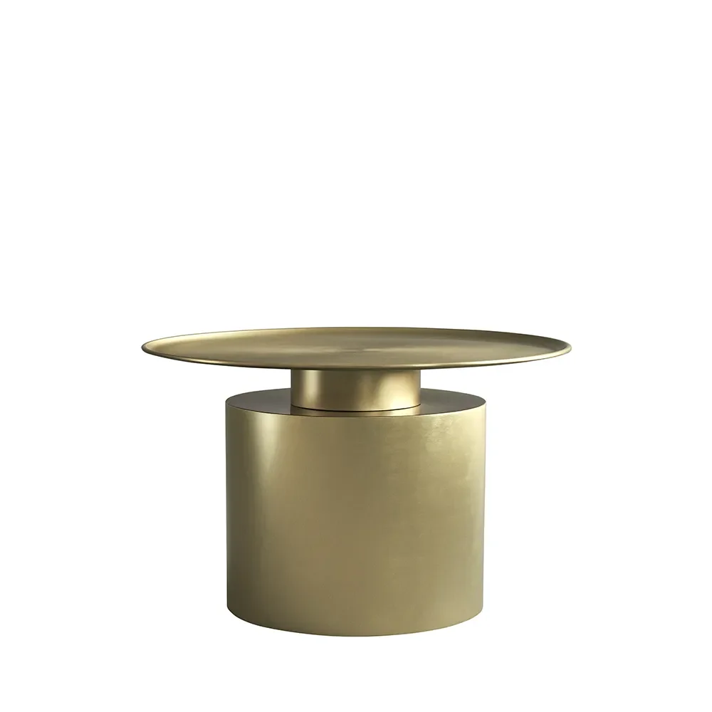 Pillar lavt sofabord – messing