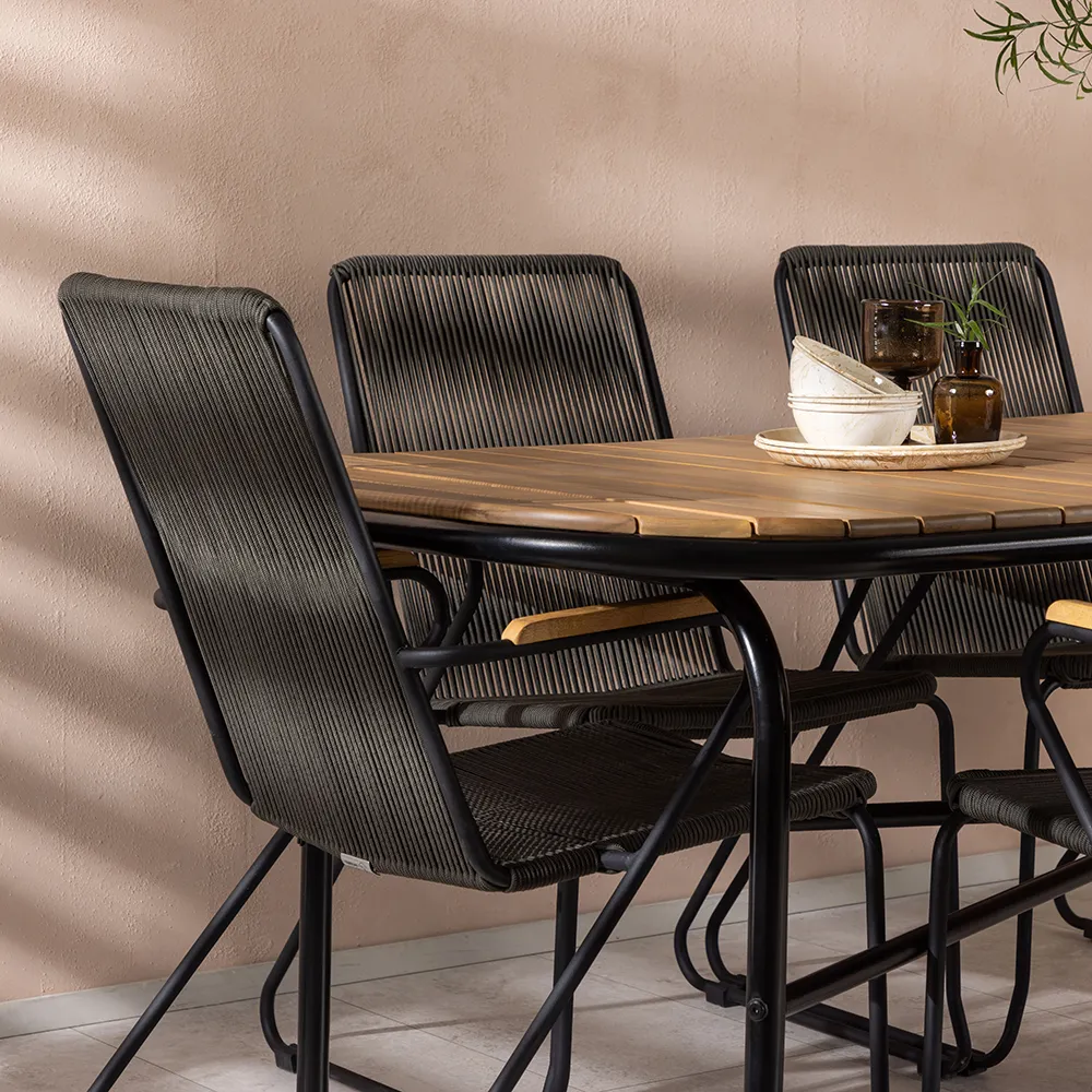 Bois spisebordsstol mørkegrå 2-pak 