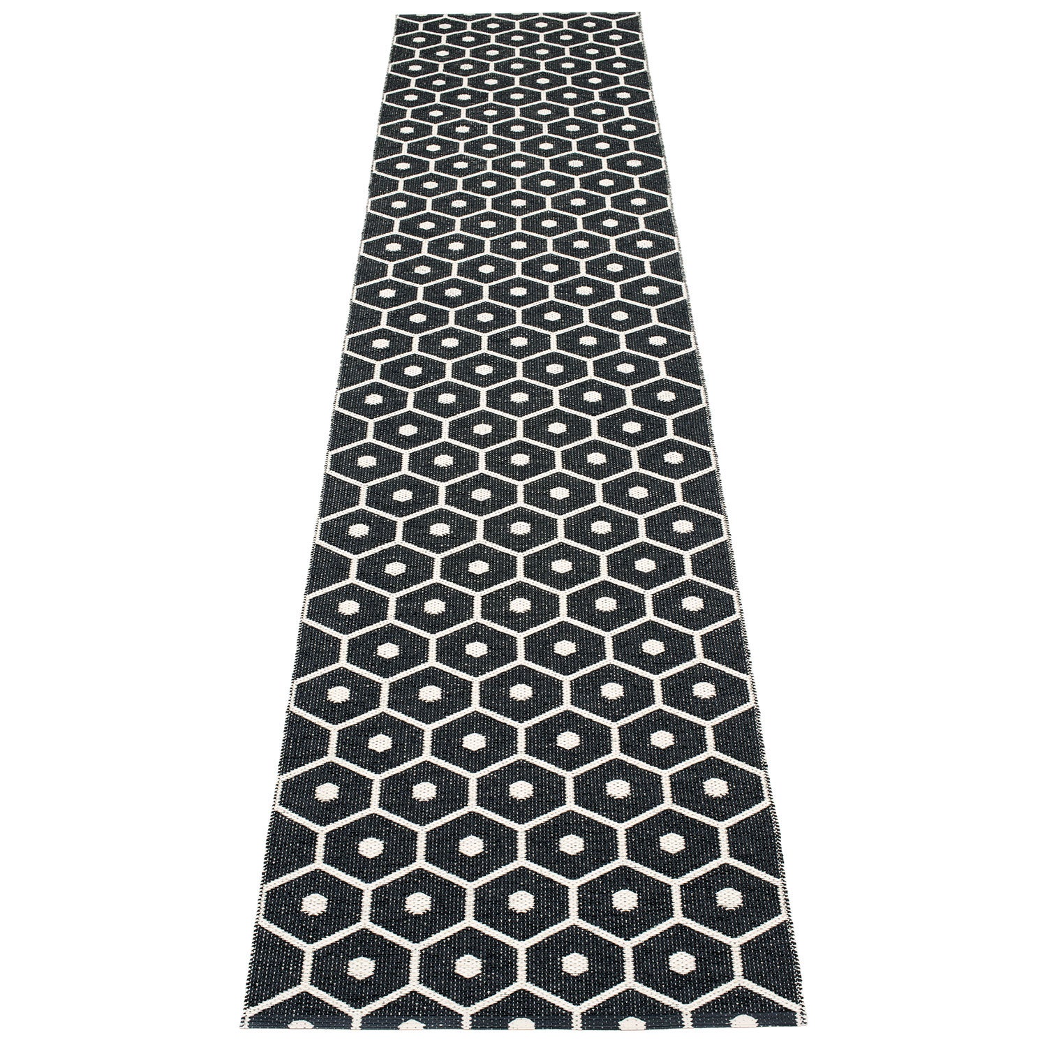 Pappelina, Honey tæppe 70x350 cm black / vanilla
