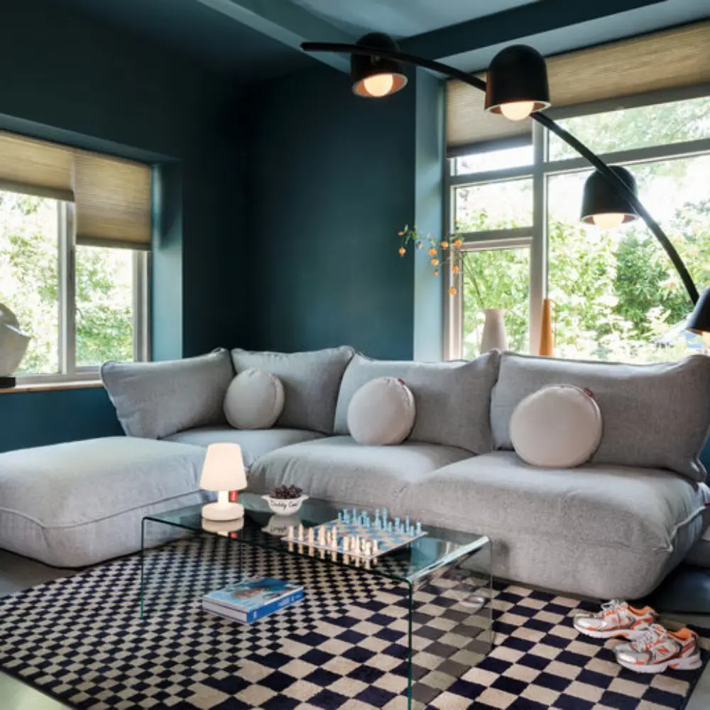 sumo sofa hjørnesektion boucle recycled grey