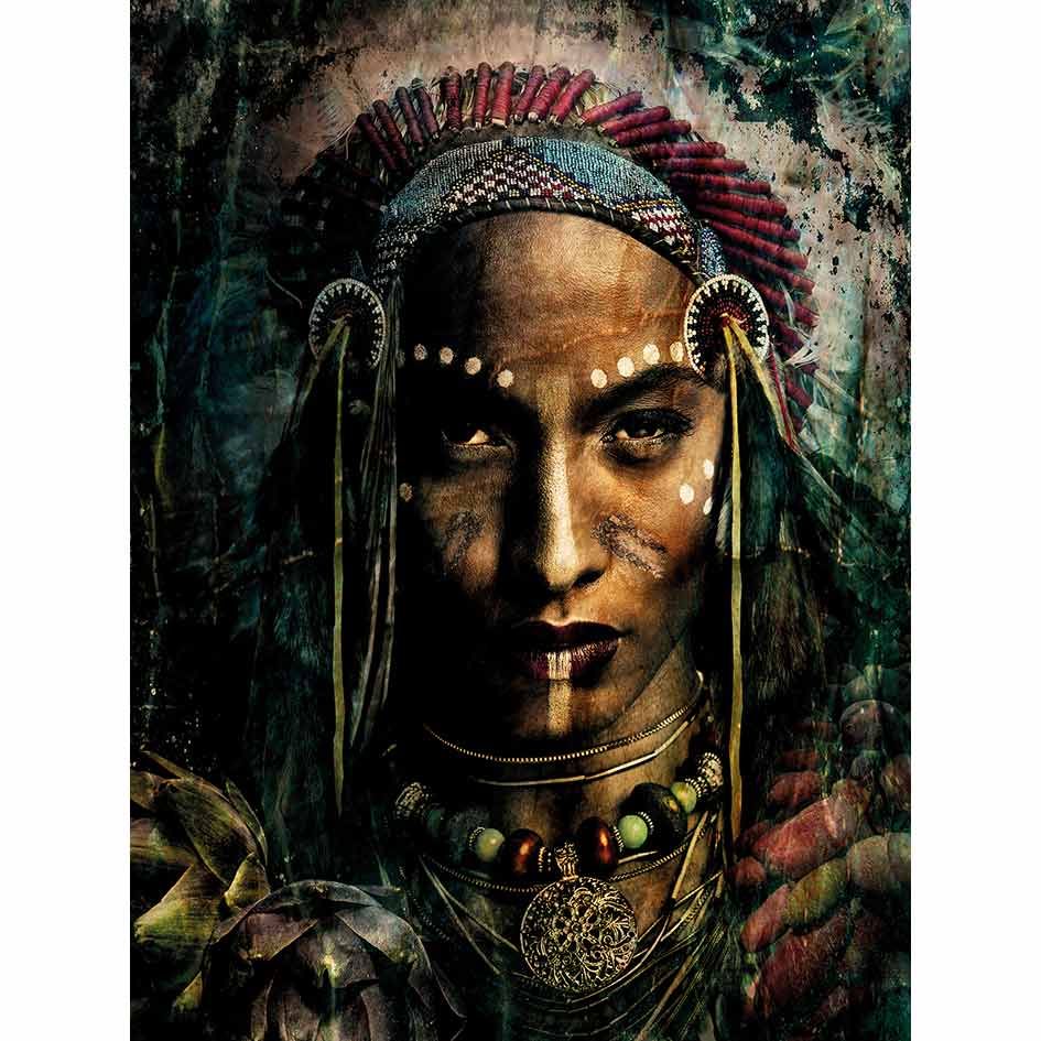 Artwood, Vægdekoration Indian Portrait 100x150 cm Artwood