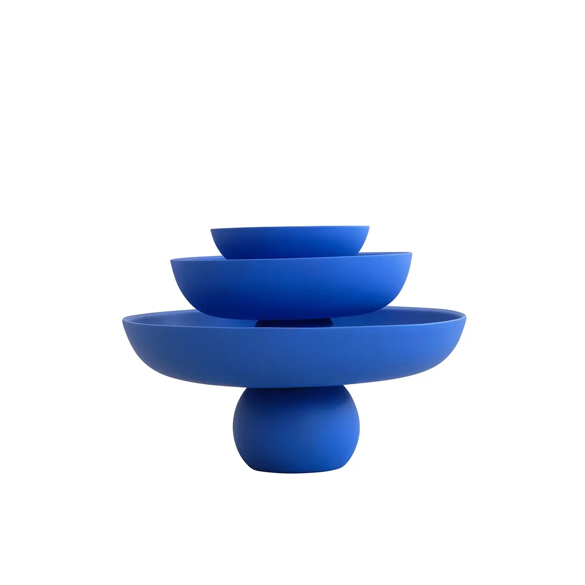 Håndmalet dekorationsskål Baburu Mini Marrakech Blue Ø 20 cm
