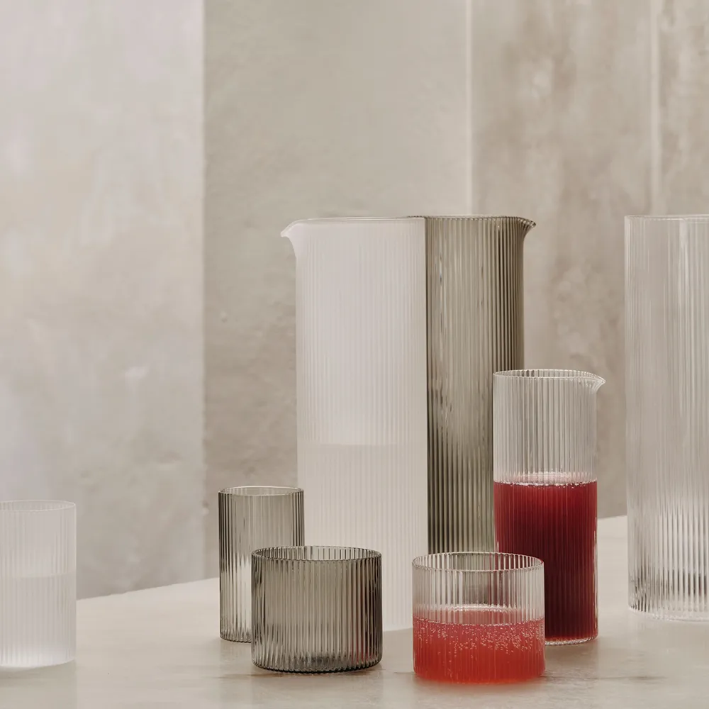 Ripple Lavt glas 4-pak - Smoked Grey