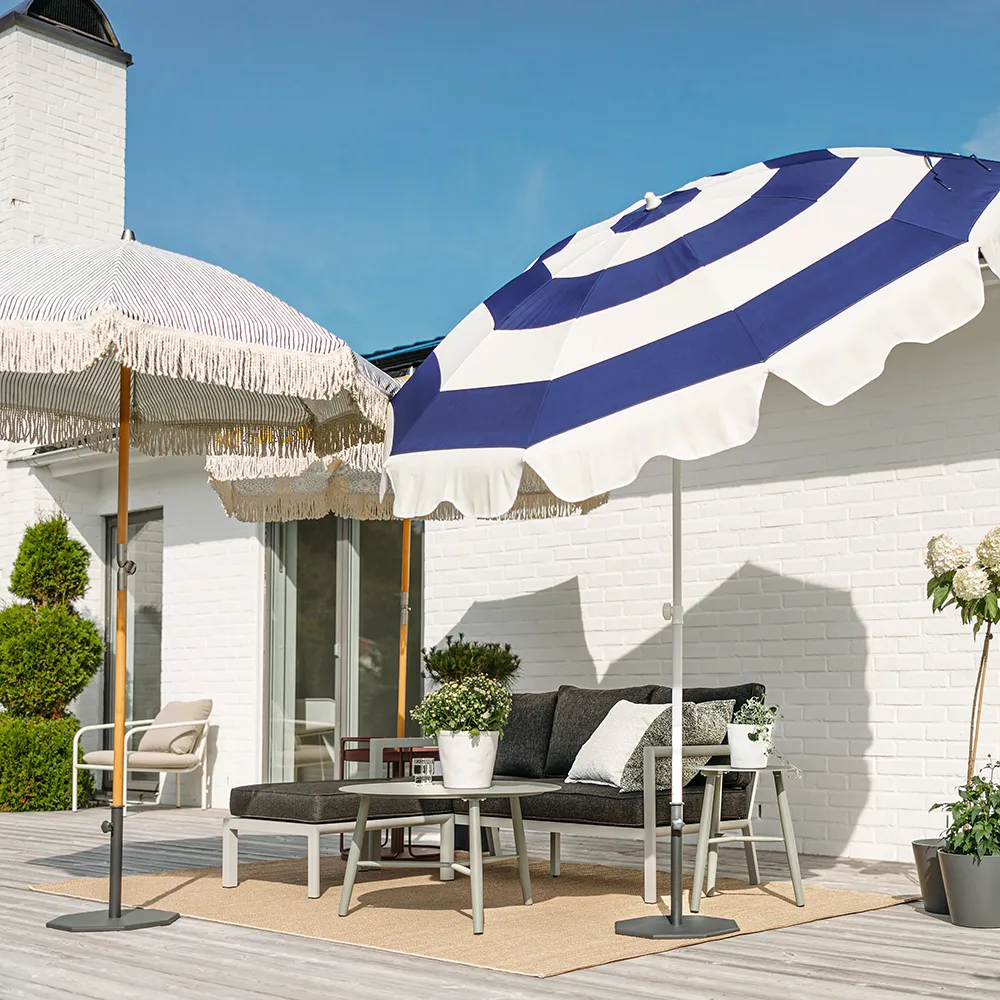 Gatsby parasol 250 cm Grey Stripe