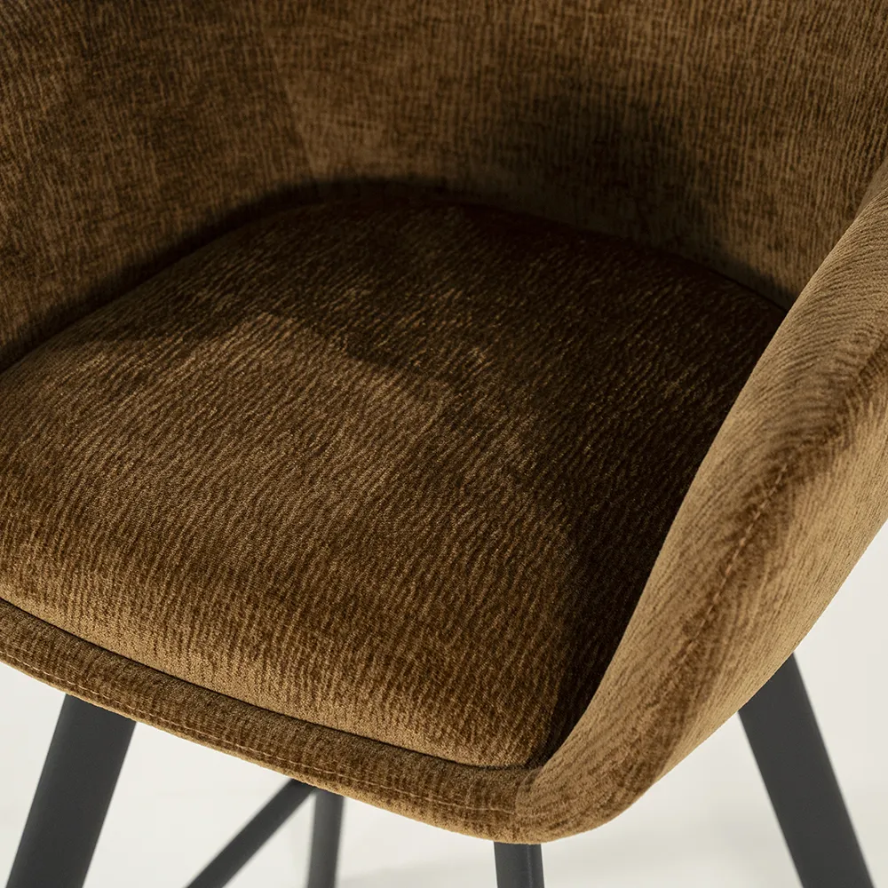 Bliss barstol med armlæn - mustard 52x56,5x96,5 cm