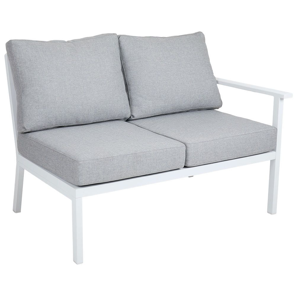 Samvaro Endesektion Venstre+Højre Hvid/Grå Brafab