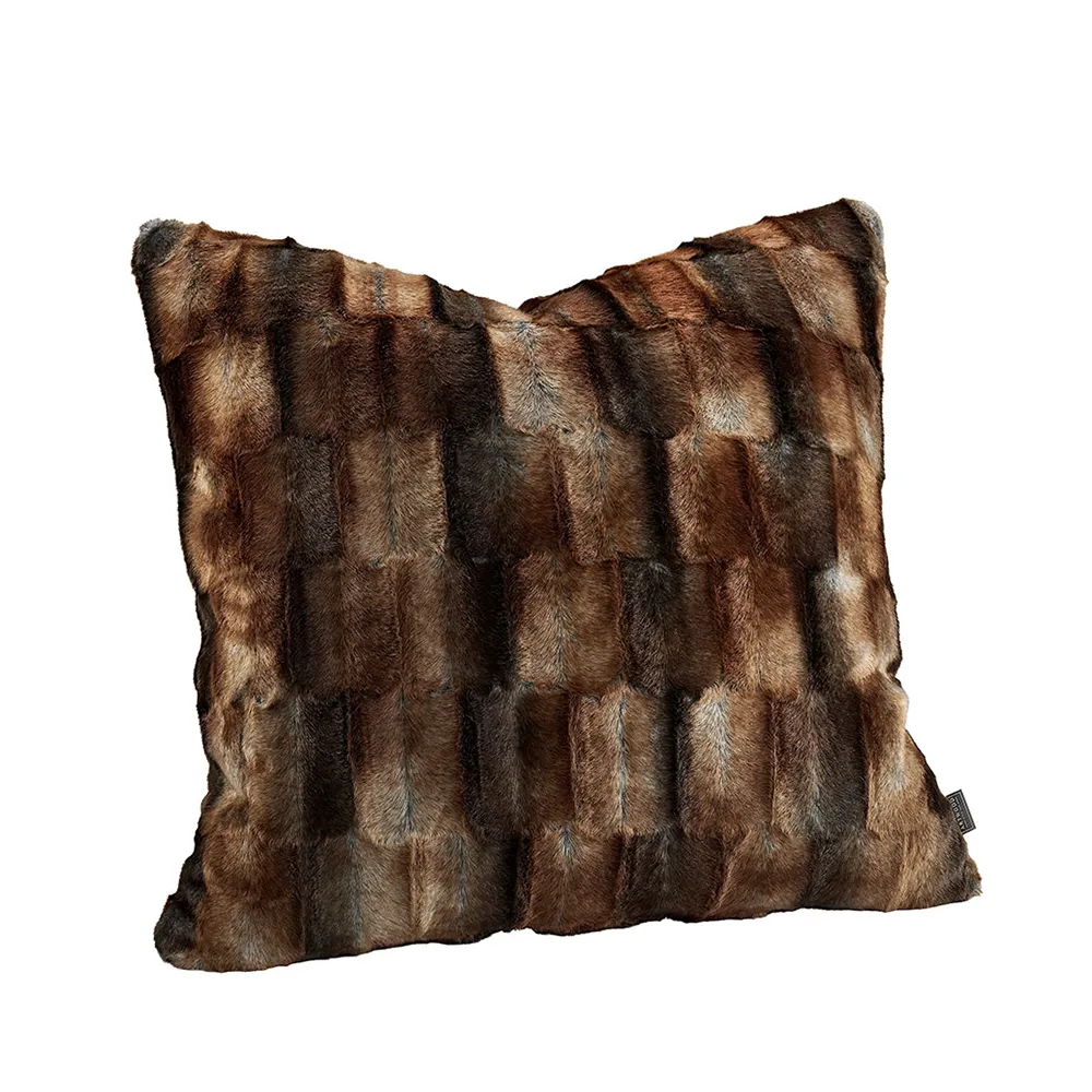 Artwood, BELMONT Pudebetræk Brown/Simply Greige med vævet bagside 60x40 cm