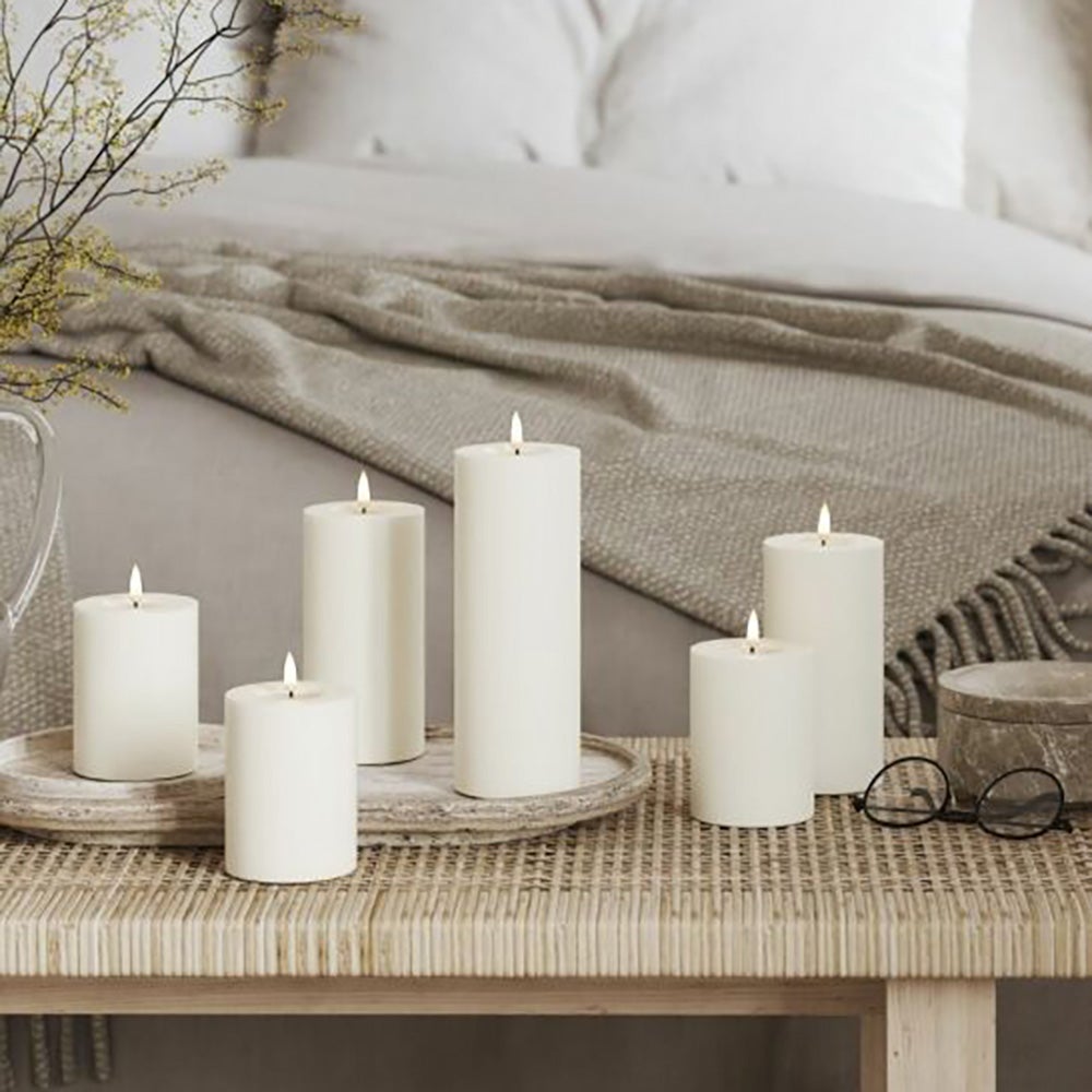  LED bloklys 7,5x20 cm hvid