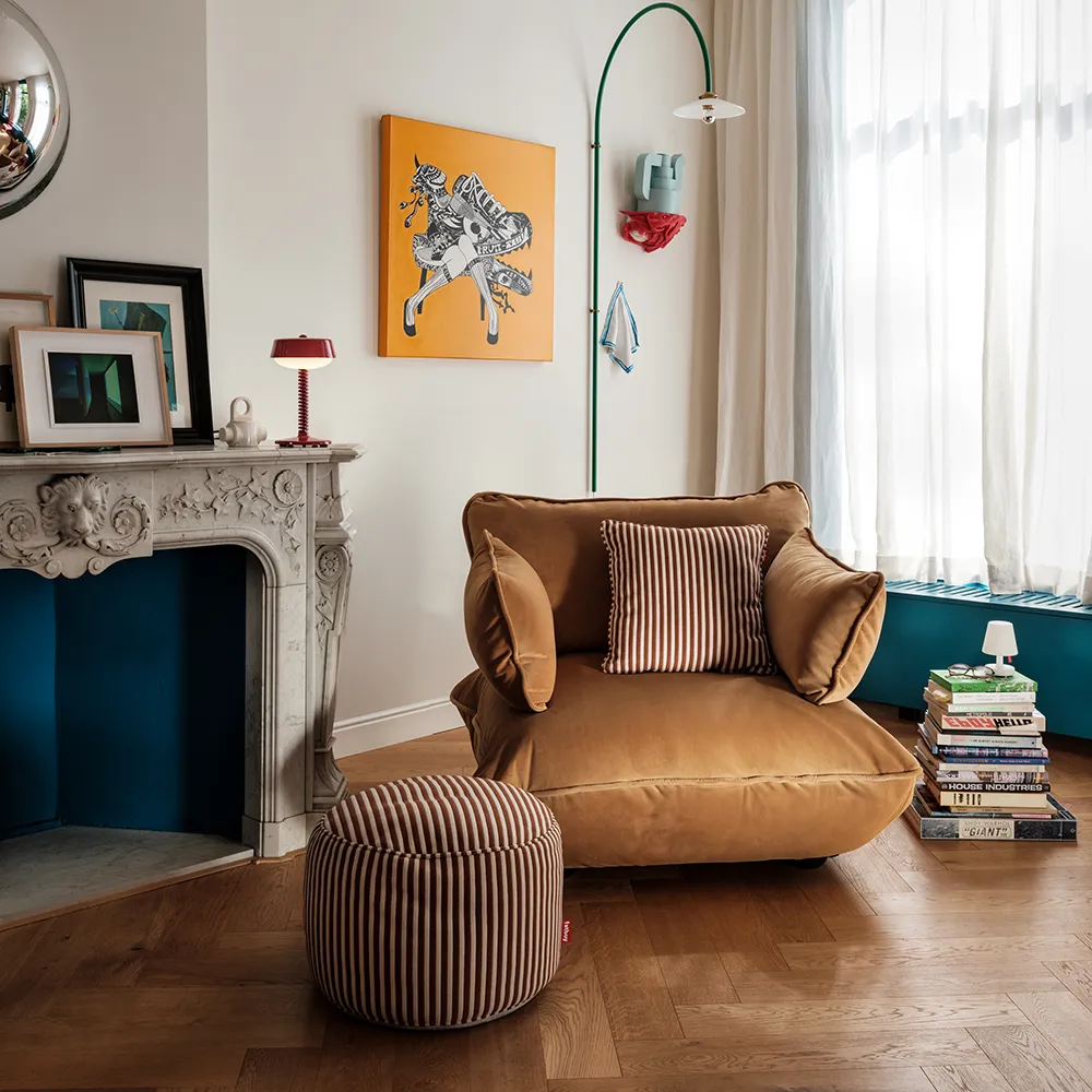 Square Pude Terry Cognac Creme