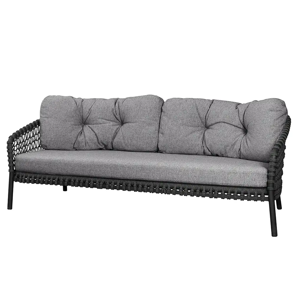 Ocean pude sæt, dark grey, til 3-personers sofa