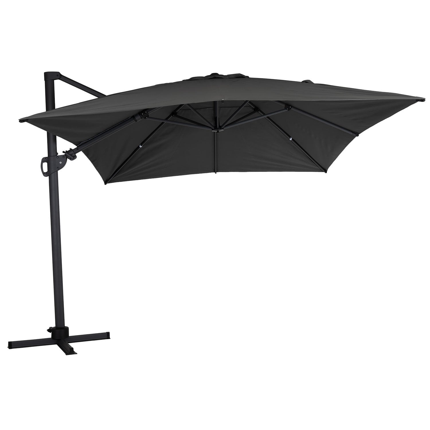 Varallo Frithængende Parasol 300x400 cm Antracit/Grå Brafab