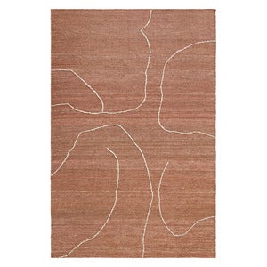 Håndvævet Tæppe i Jute Gesso Terracotta 170x240 cm
