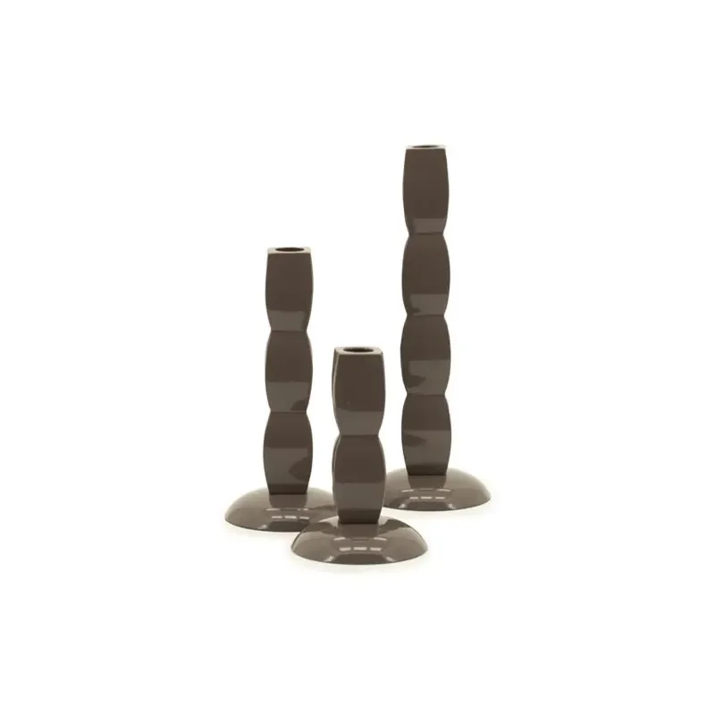 Prinz lysestage 10x10x28 cm / 10x10x21 cm / 10x10x15 cm aluminium taupe