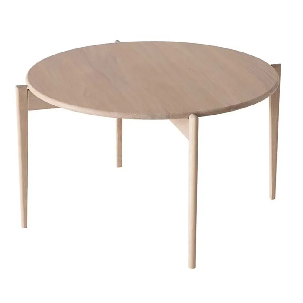 Tilia Sofabord Ø88 cm Hvidolieret eg