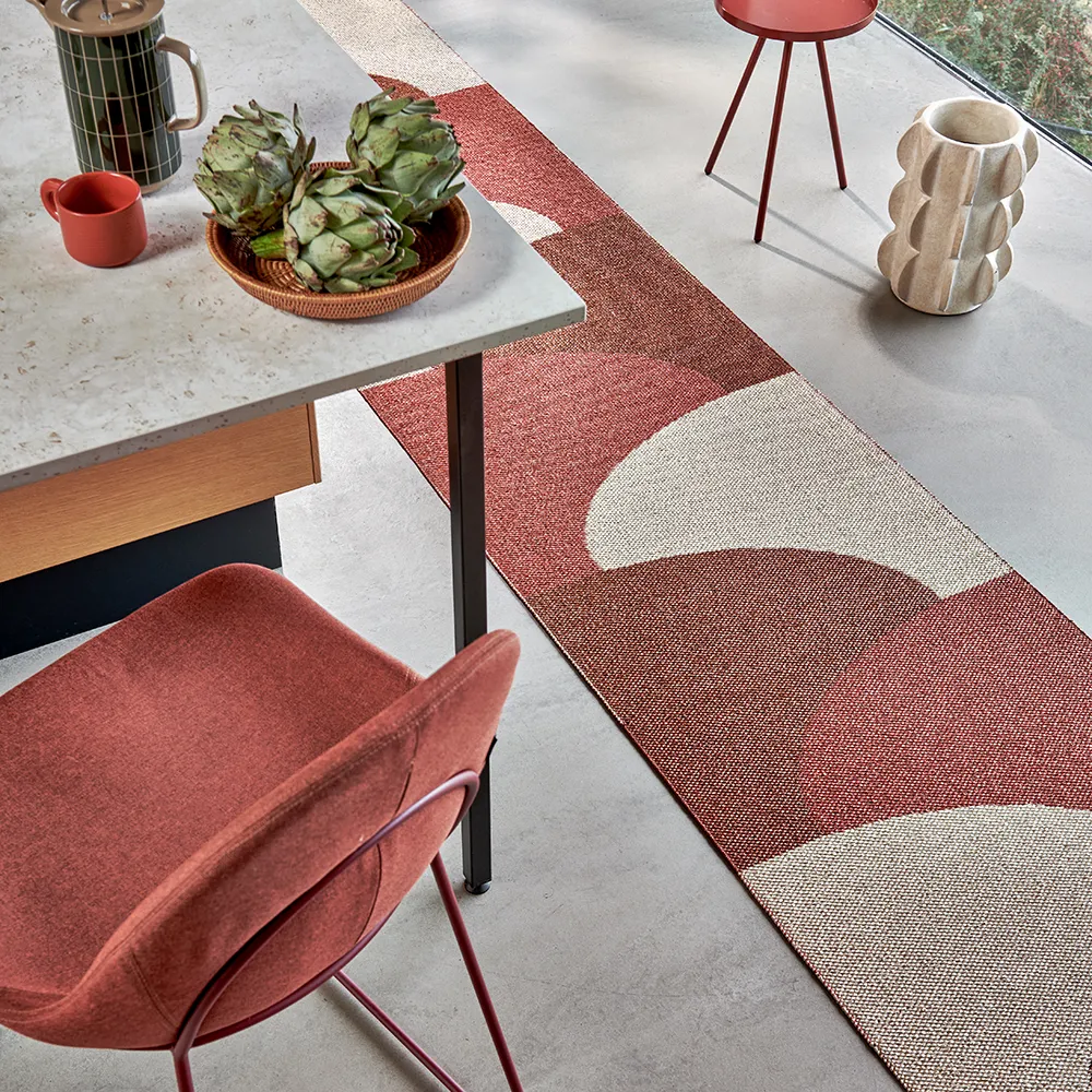 Hill tæppe Brick/Rust/Cream 70 x 270cm