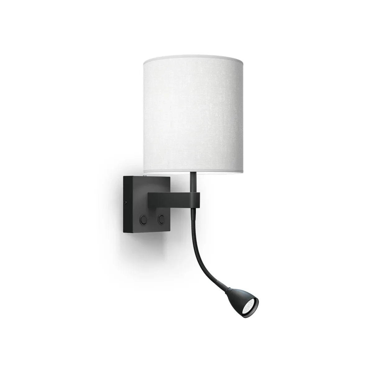 Dual væglampe E27+MR11 metal sort struktur