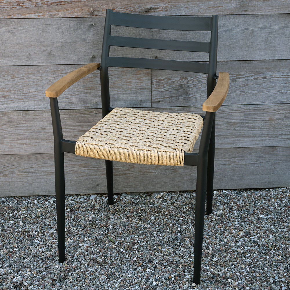 Sandby lænestol teak Black