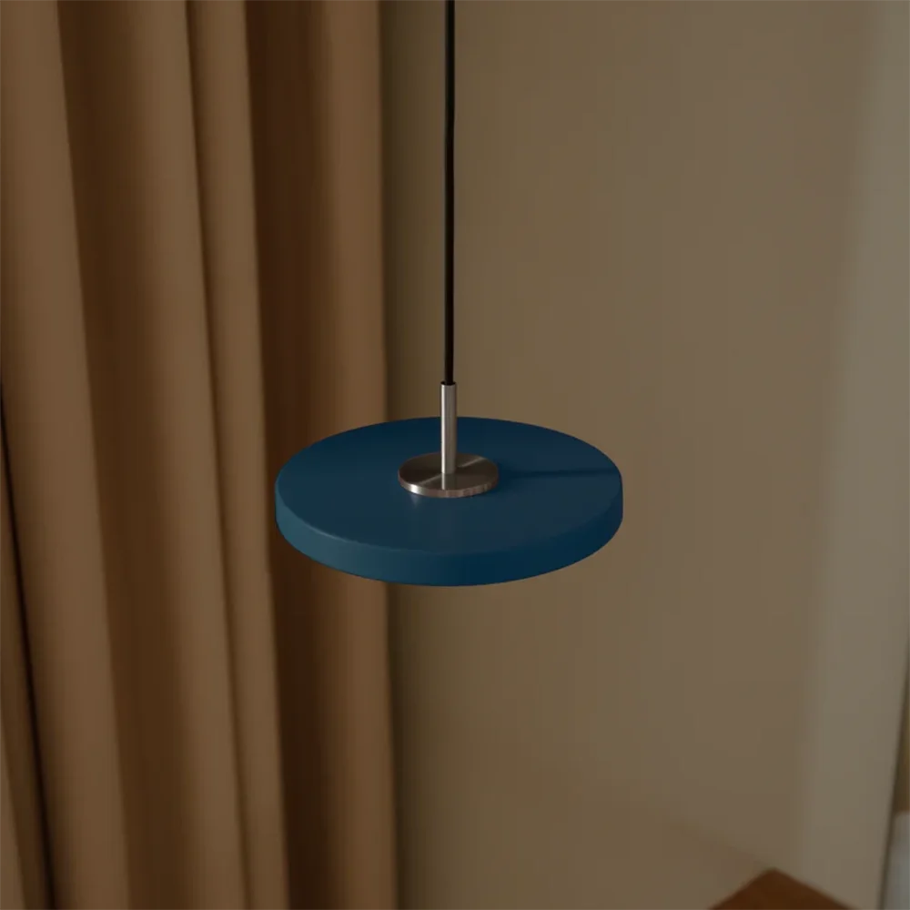Asteria Micro Loftlampe Ø15 cm Petrol Blue/Stål