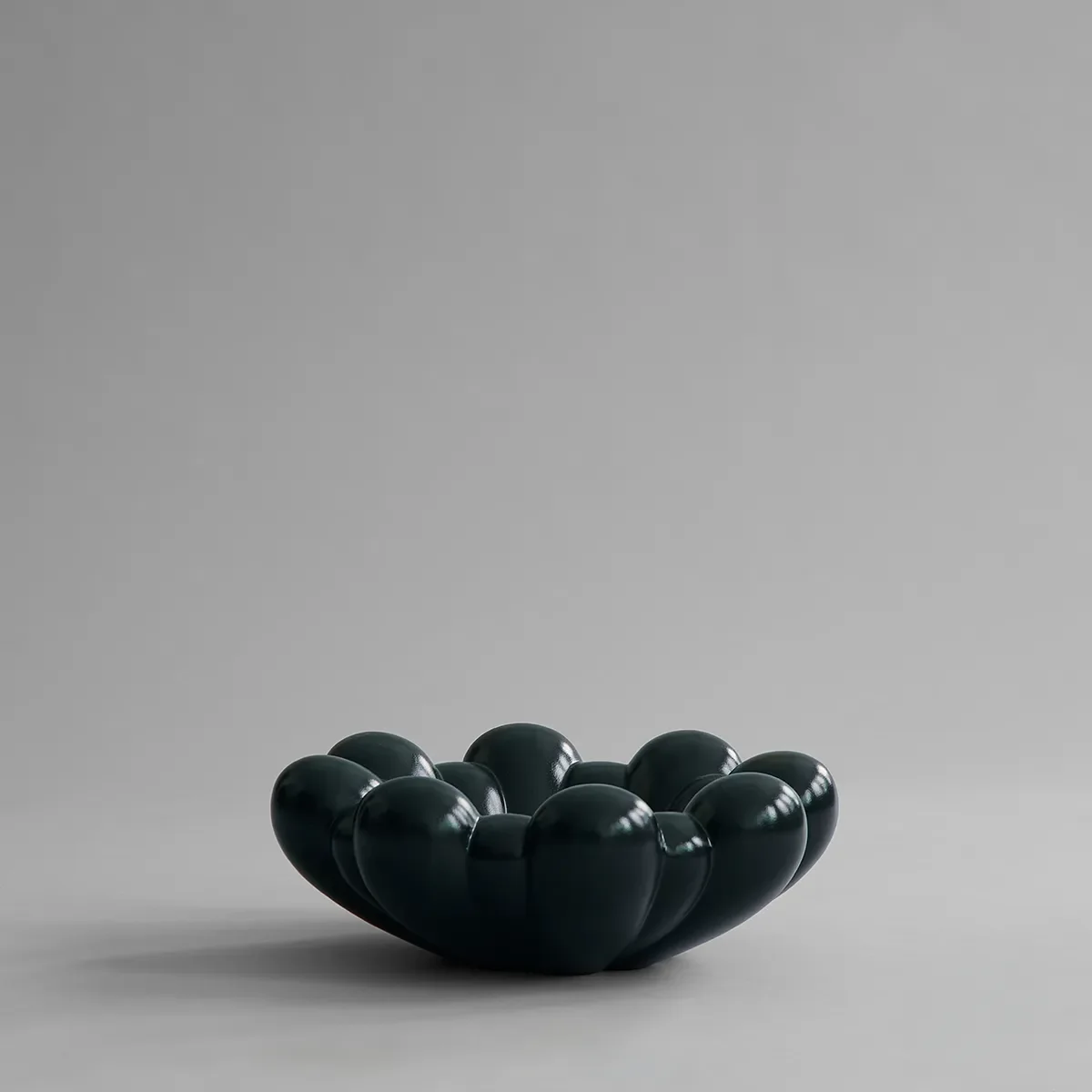 Håndlavet Dekorationsskål Bloom Dark Green Ø 44 cm