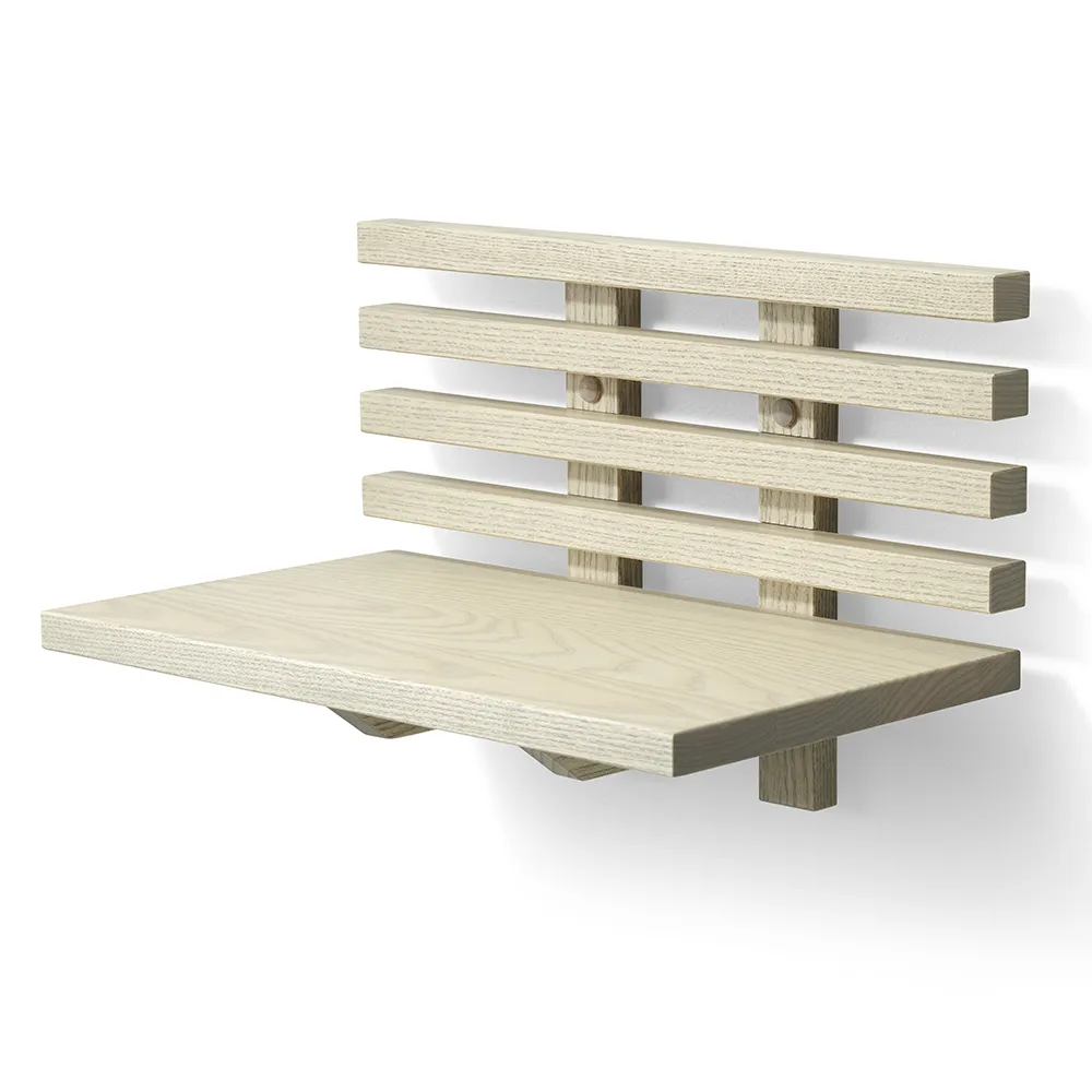 Zece sengebord grå olieret ask