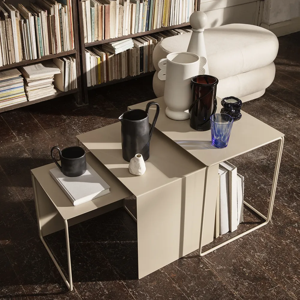 Cluster Bord - Sæt med 3- Cashmere