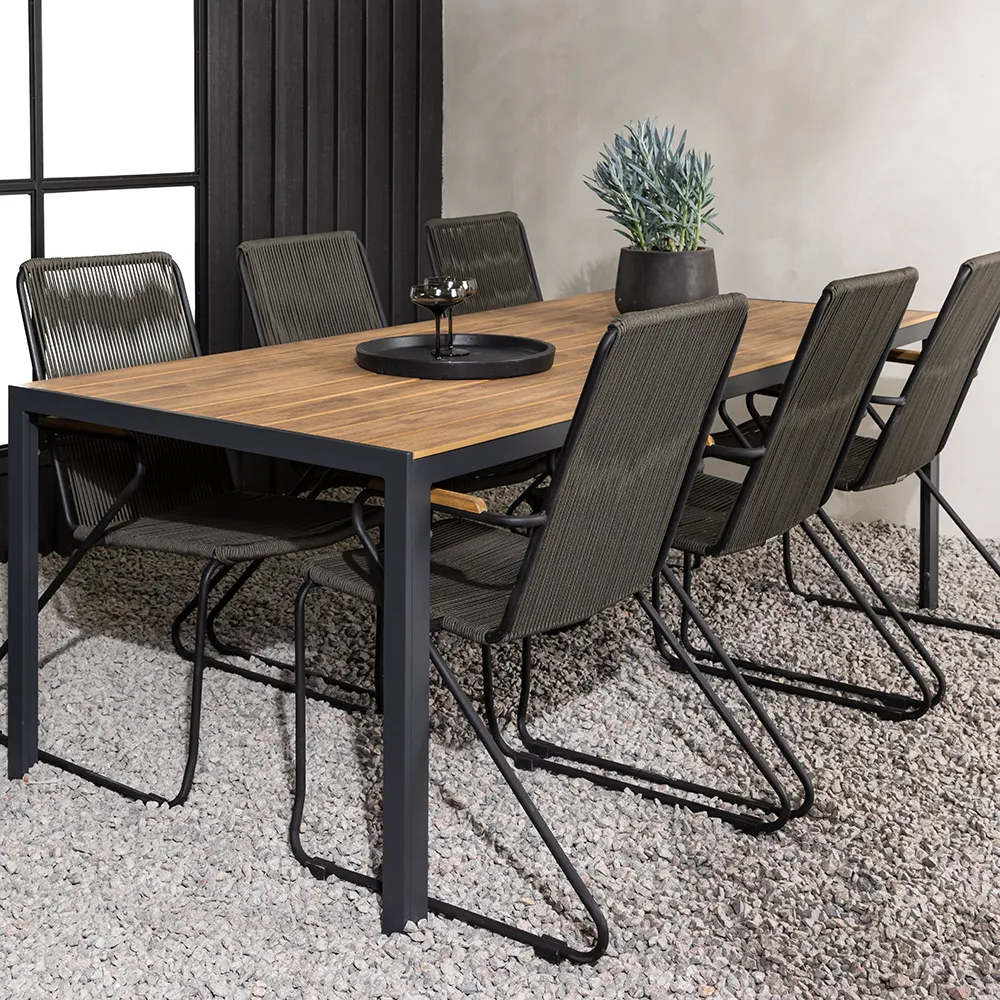 Bois spisebordsstol mørkegrå 2-pak 