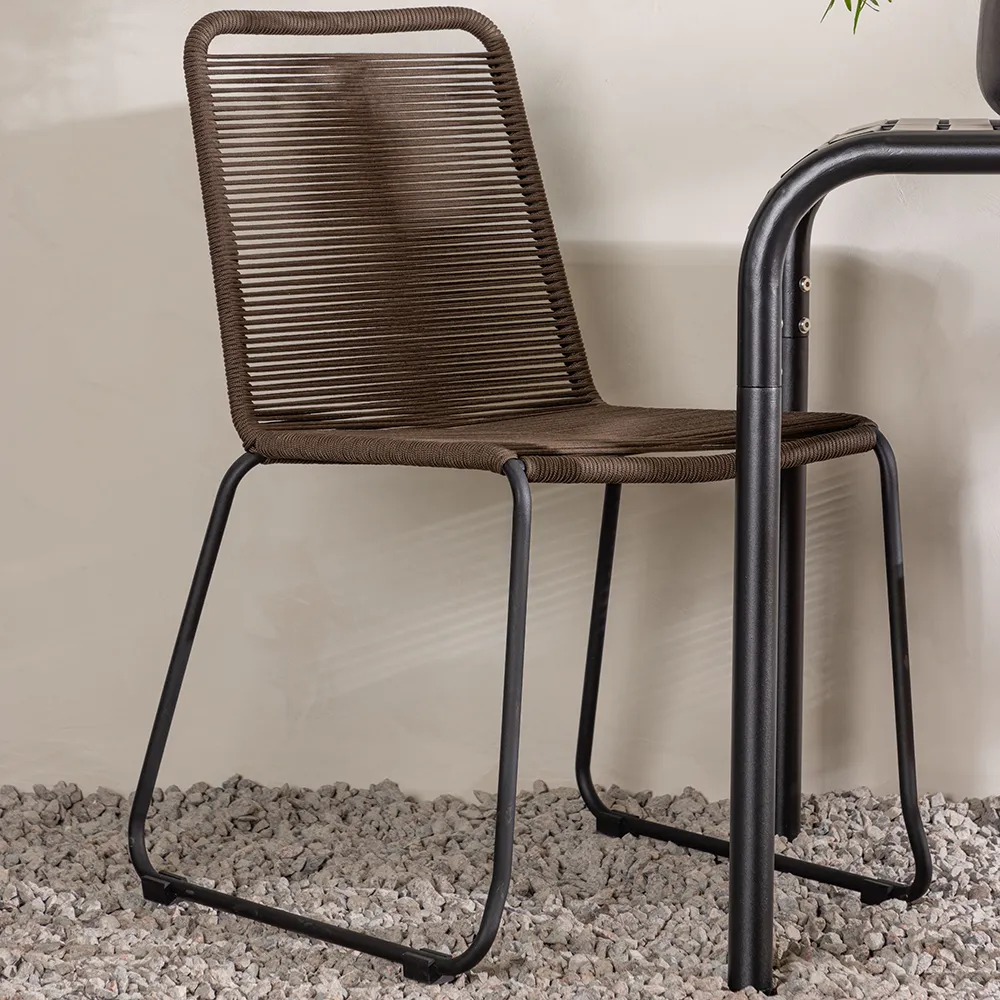 Lindos spisebordsstol brun 2-pak