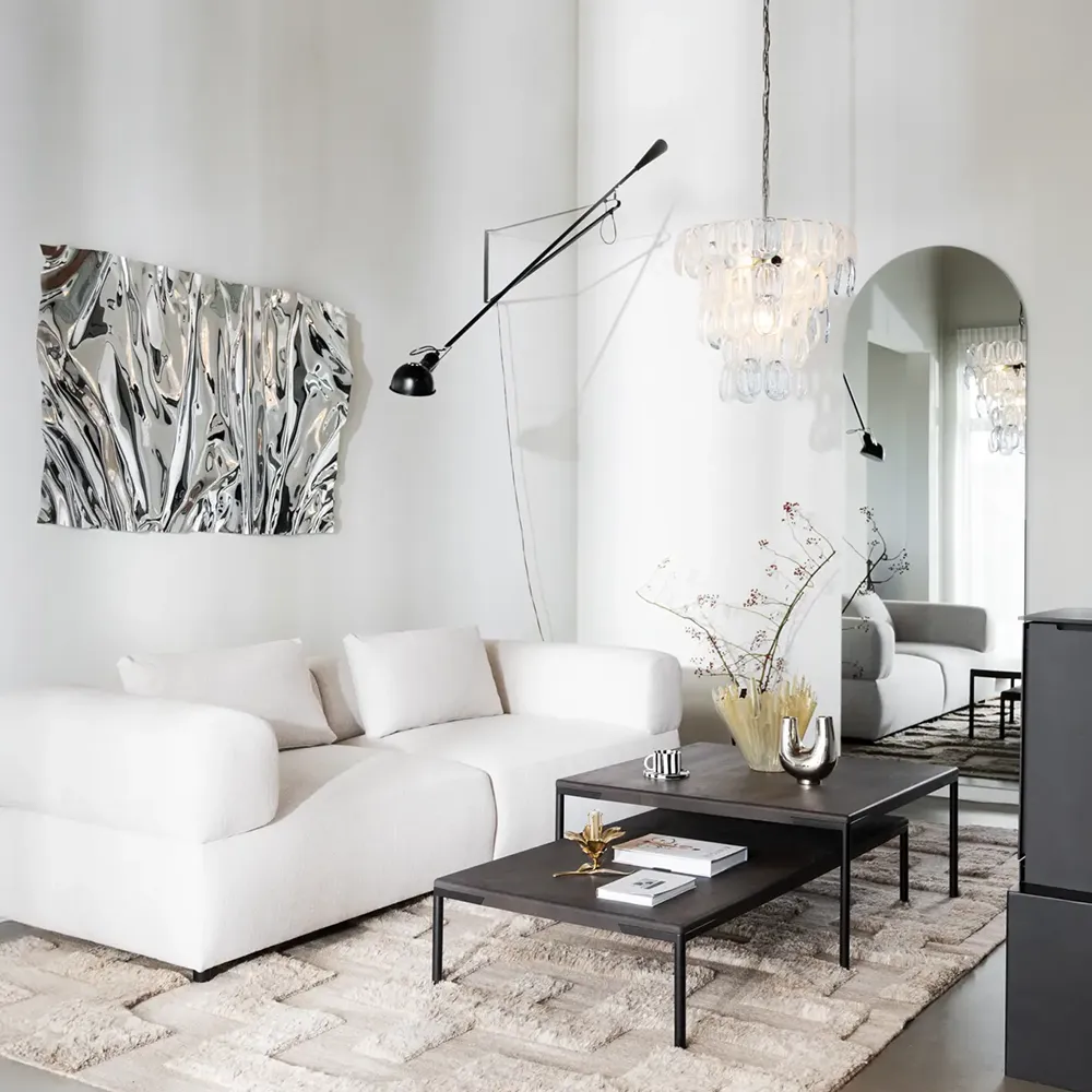 Falkner sofa 3-personers stof Oscar lys beige