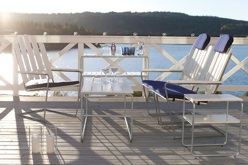 L105 Afsætningsbord Hvid Grythyttan Stålmöbler