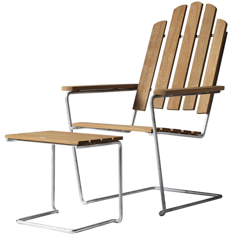 A3 Fodskammel Olieret Eg Grythyttan Stålmöbler