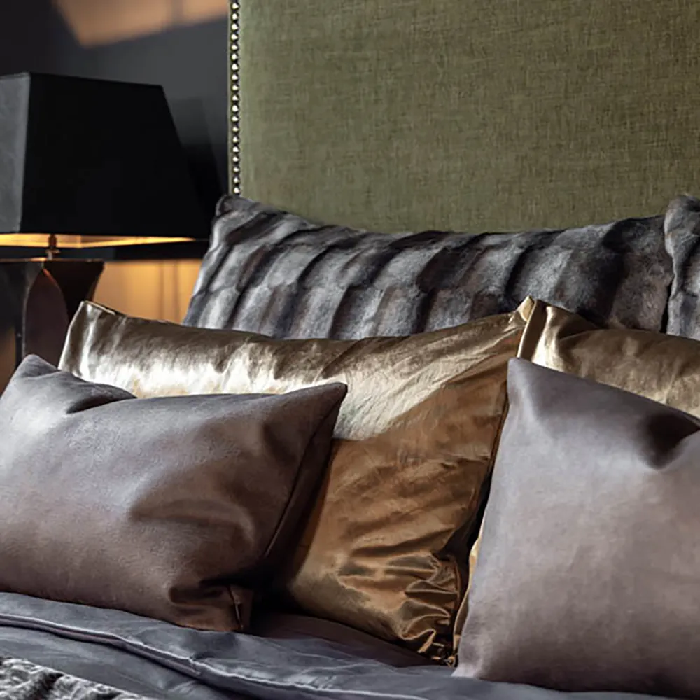 BELMONT Pudebetræk Grey/Simply Greige med vævet bagside 60x60 cm