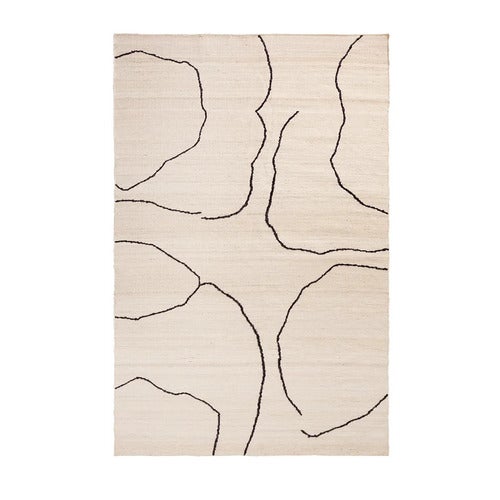Håndvævet Tæppe i Jute Gesso Off-White 200x300 cm