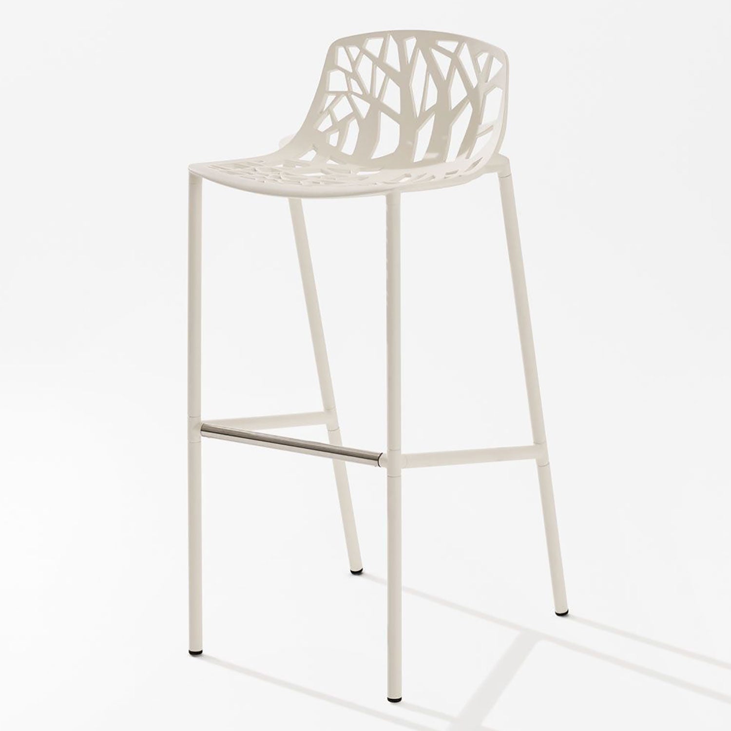 Forest barstol 65 cm med lav ryg White