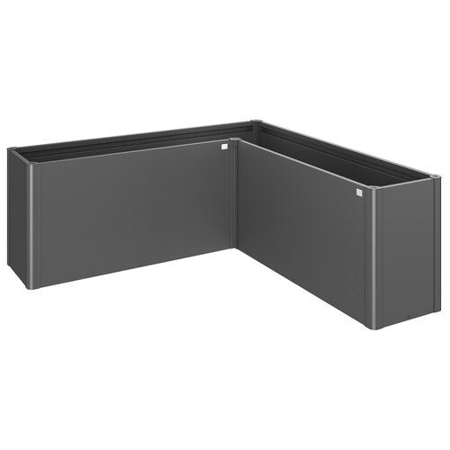 Belvedere plantebed, maxi størrelse, l200, metallisk mørkegrå