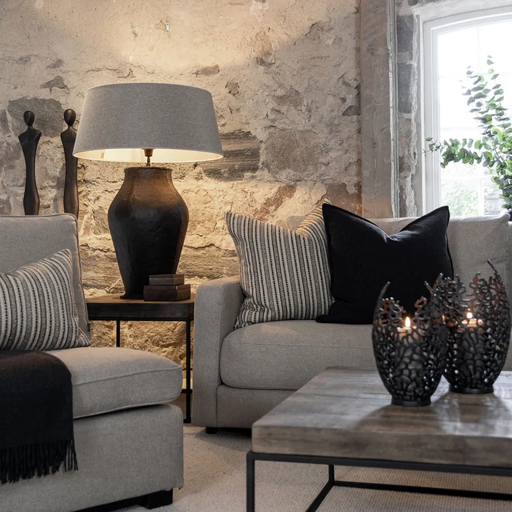 Fiora XL Antik bordlampe