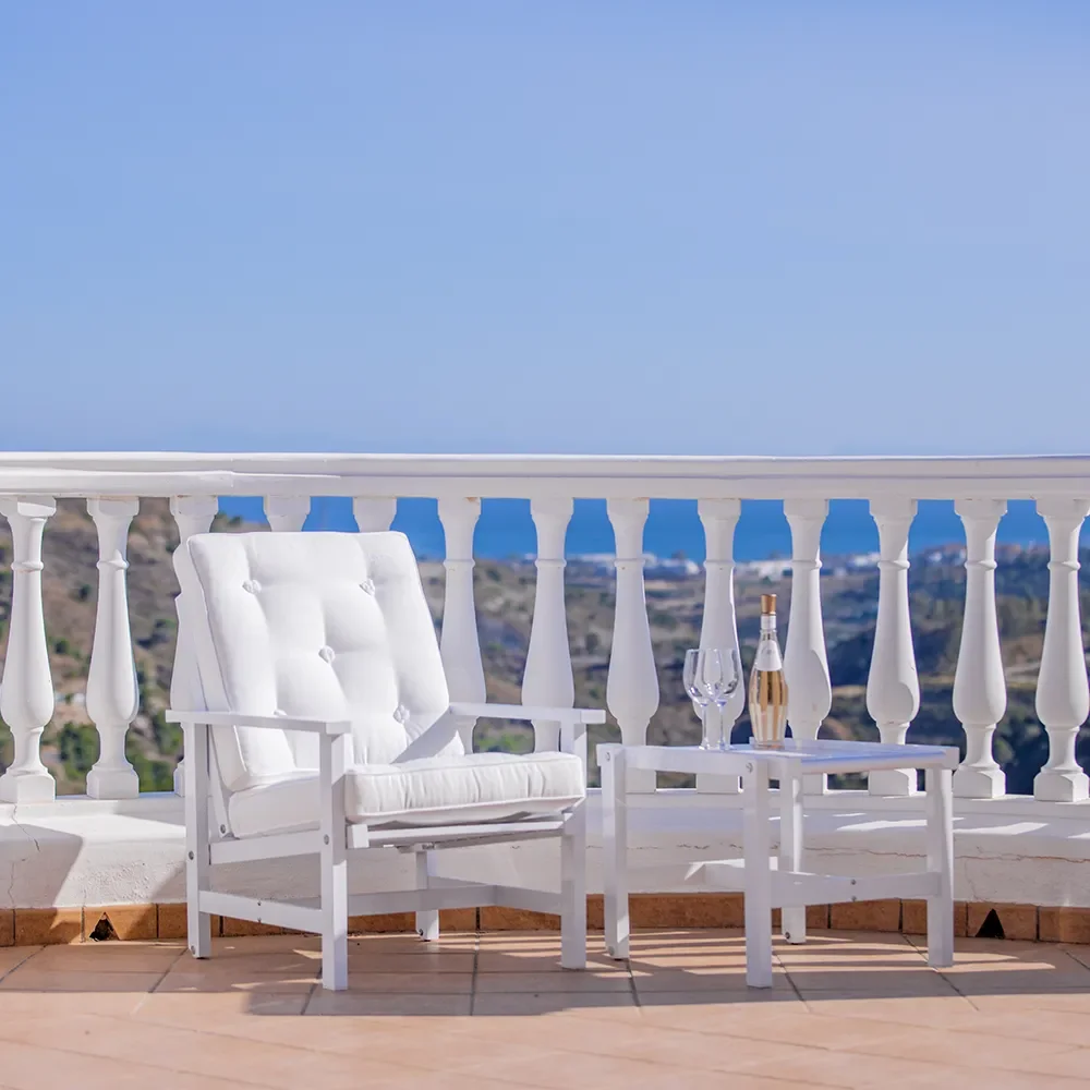 55x55cm skammel aluminium hvid 