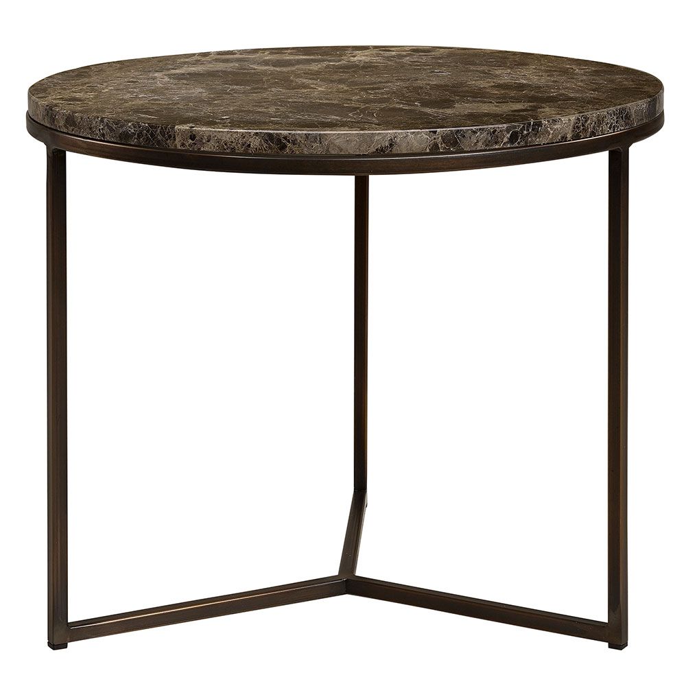 Artwood, Cedes Sofabord Brun Marmor Ø60 cm Artwood