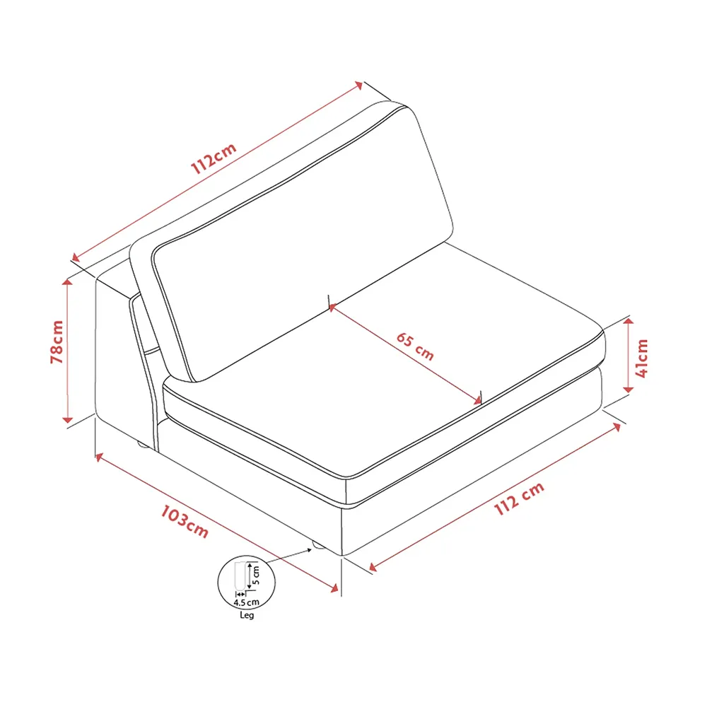 Duncan 1,5-sæders stof Robin lysegrå