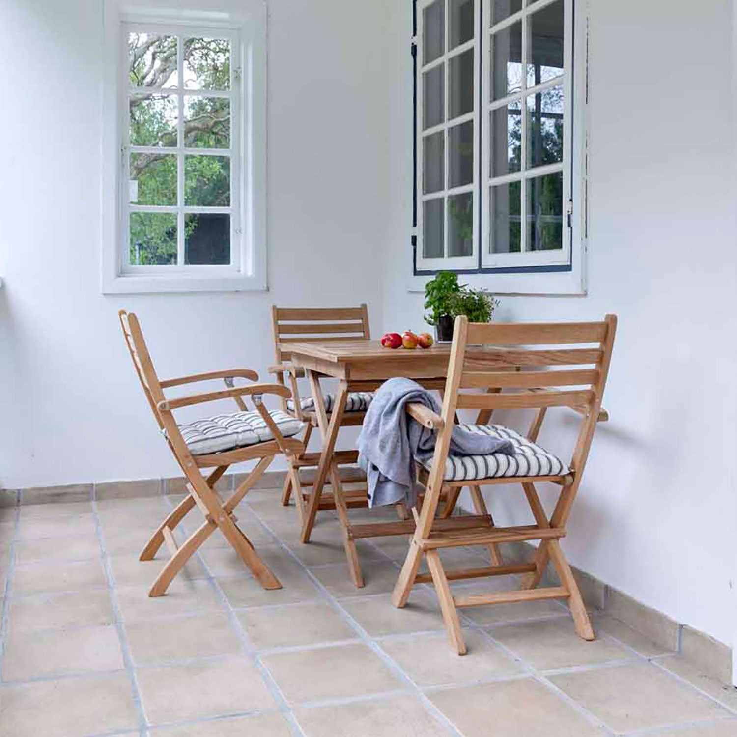 York folde Karmstol teak 