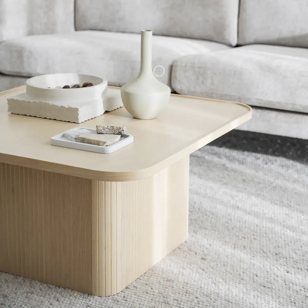 Sullivan sofabord 80x80 cm hvidpigmenteret