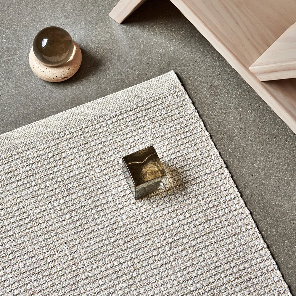 Emm tæppe 70 x 120 cm Vanilla/White Metallic