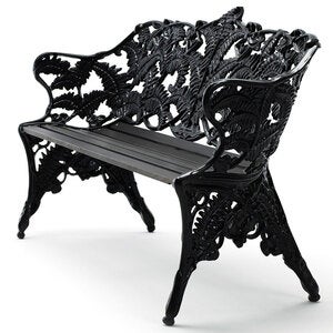 Classic sofa ender: sort / træ: sort laserat mahogni