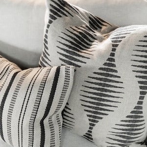 Danilo pudebetræk linen/sort 50x50 cm