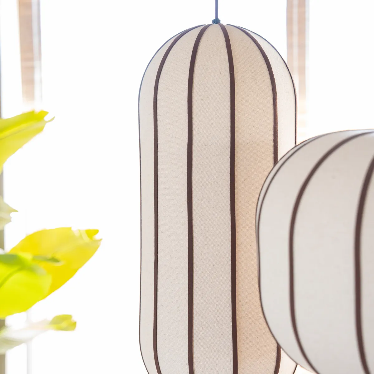 lamp Cocoon 1 pendel 27,5x27,5x66 cm natur