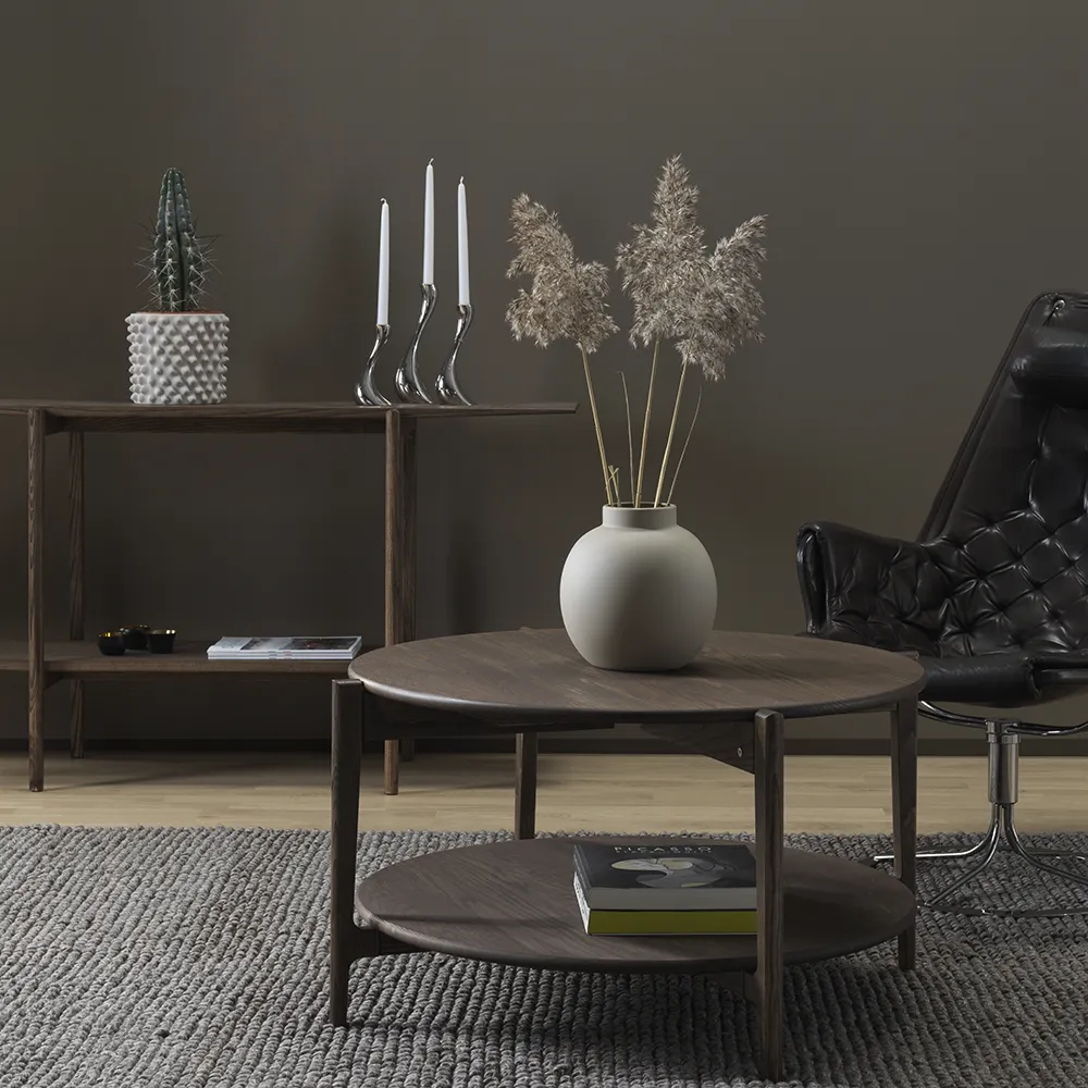 Leia sofabord brun olieret ask 