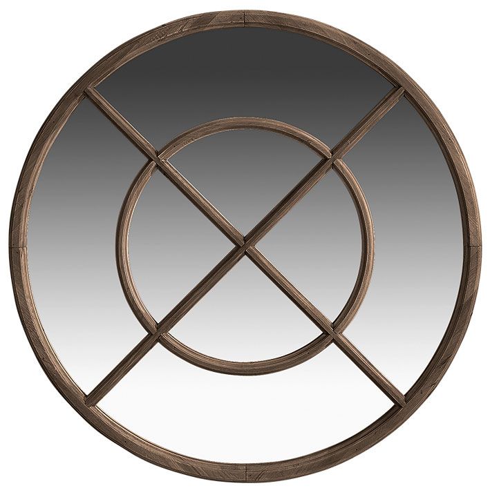Elmwood Rundt Spejl 95 cm Artwood